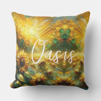 Sunlit Oasis Outdoor Pillow by Godsblossom at Zazzle