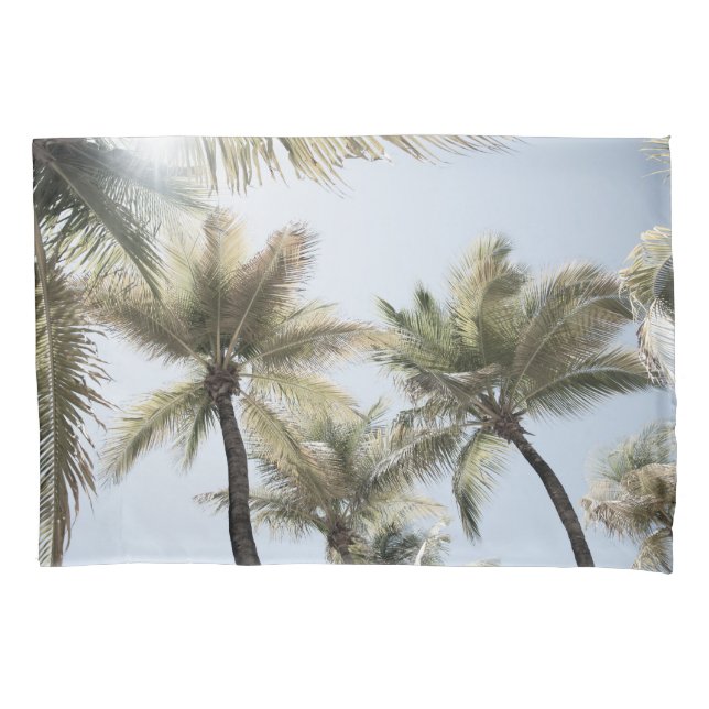 Sunlit Palm Jungle #1 #tropical #wall #art Pillow Case (Front)