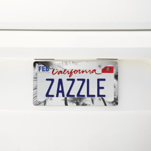 Sunlit Palm Jungle #2 #tropical #wall #art License Plate Frame