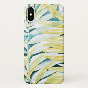 Sunlit Palms - Palm Tree Leaves iPhone X Case