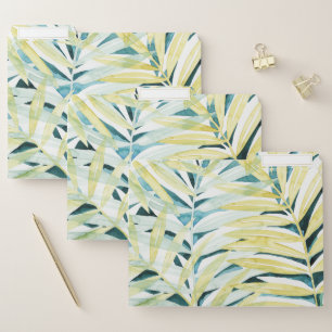Sunlit Palms - Palm Tree Leaves File Folder