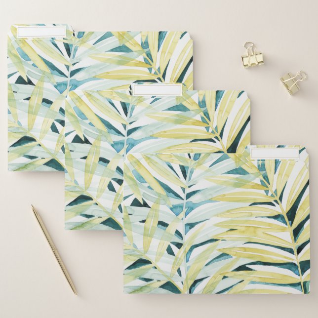 Sunlit Palms - Palm Tree Leaves File Folder (Set)