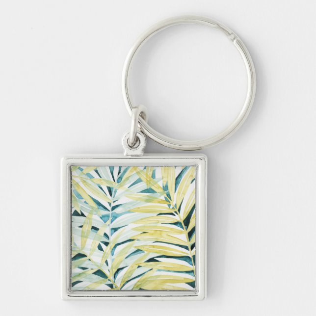 Sunlit Palms - Palm Tree Leaves Keychain (Front)