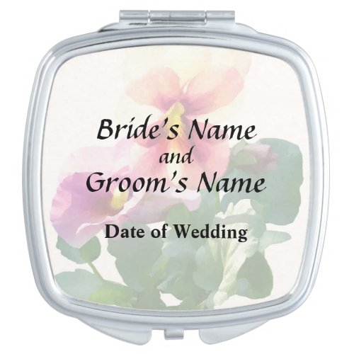 Sunlit Pansies Wedding Products Compact Mirror