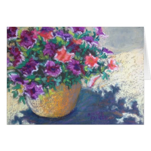 sunlit Petunias Cards (Front Horizontal)