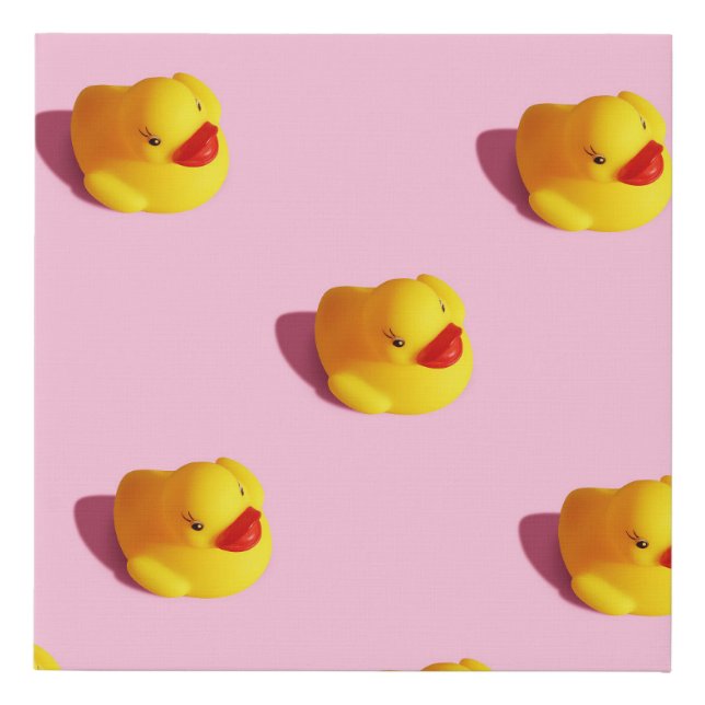 Sunlit rubber duck, minimal wallpaper faux canvas print (Front)