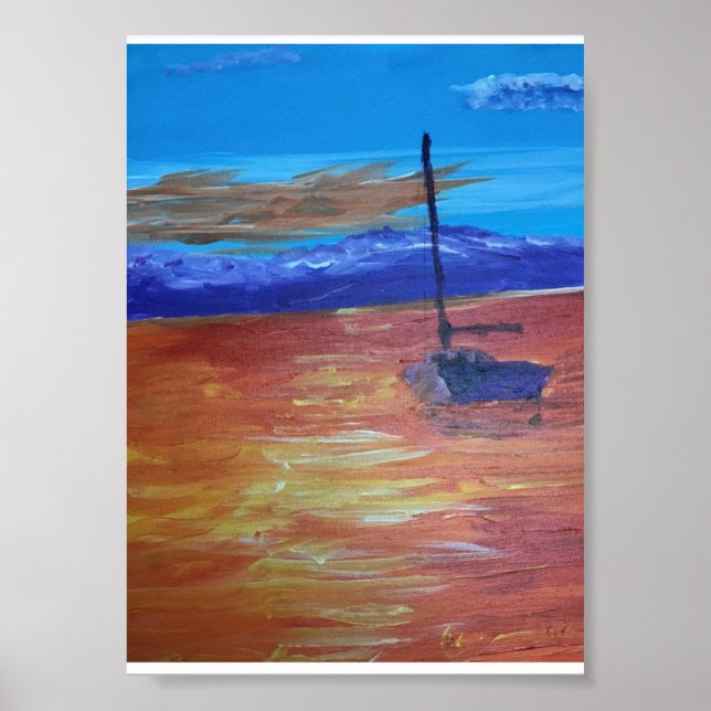 Sunlit Sail Boat Poster (Front)