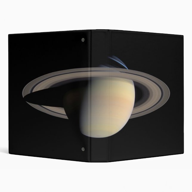Sunlit Saturn Gas Giant Planet by Cassini 3 Ring Binder (Background)