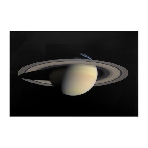 Sunlit Saturn Gas Giant Planet by Cassini Acrylic Print
