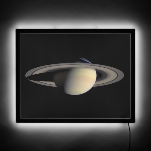 Sunlit Saturn Gas Giant Planet by Cassini LED Sign