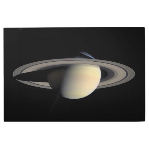 Sunlit Saturn Gas Giant Planet by Cassini Metal Print