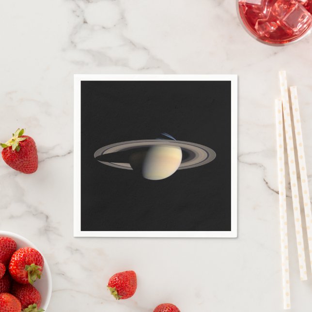 Sunlit Saturn Gas Giant Planet by Cassini Napkins (Insitu)