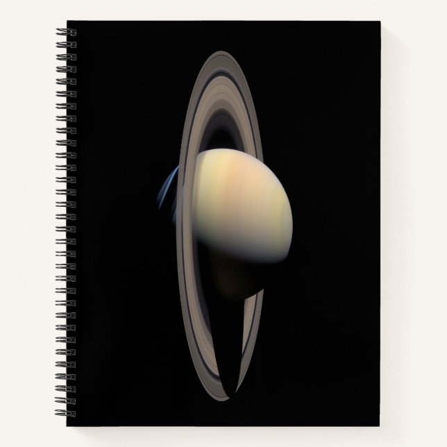 Sunlit Saturn Gas Giant Planet by Cassini Notebook (Front)
