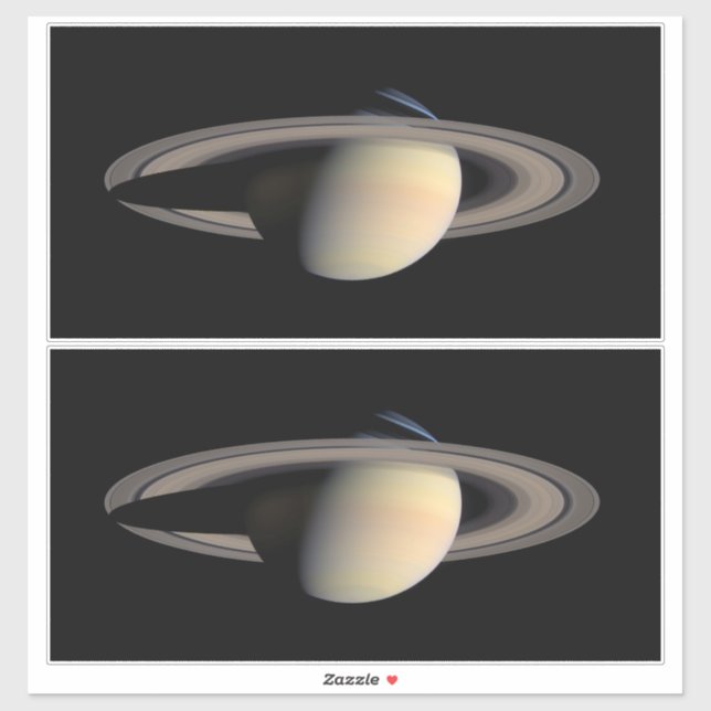 Sunlit Saturn Gas Giant Planet by Cassini Sticker (Sheet)