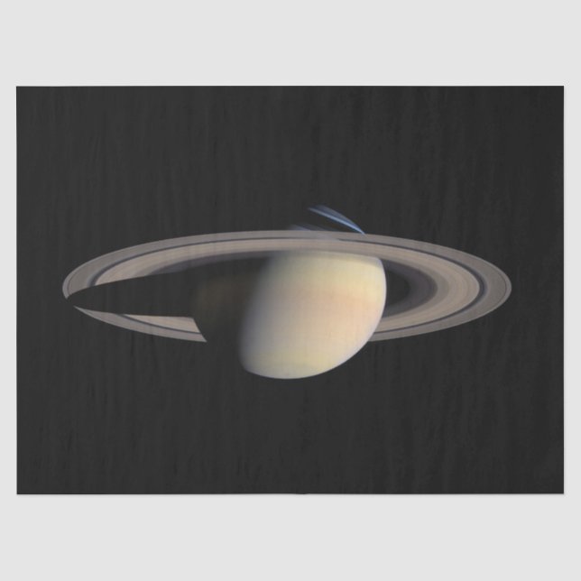 Sunlit Saturn Gas Giant Planet by Cassini Tissue Paper (Front)