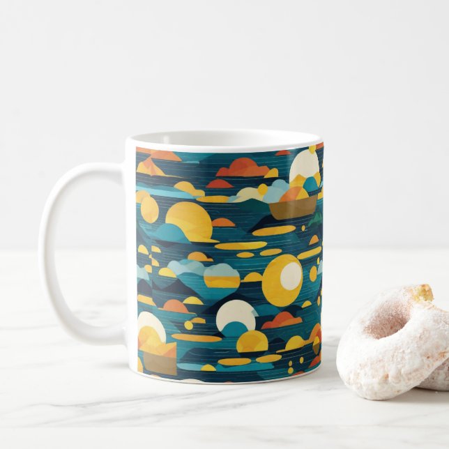 Sunlit Sea  Coffee Mug (With Donut)