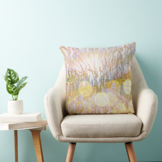 Sunlit Sea-grass Throw Pillow