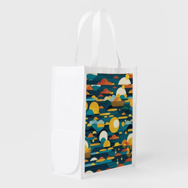 Sunlit Sea  Grocery Bag (Front Side)
