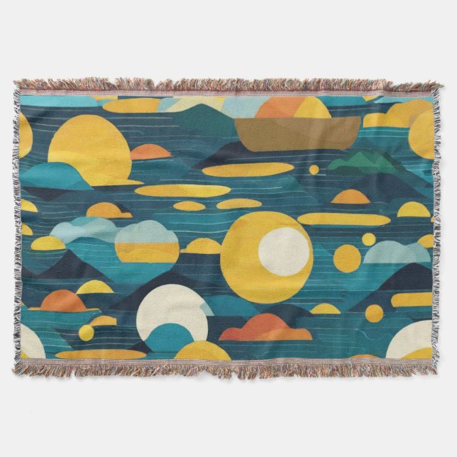Sunlit Sea  Throw Blanket (Front)