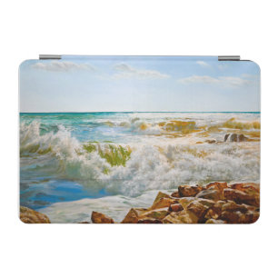 Sunlit Sea with Crashing Waves iPad Mini Cover