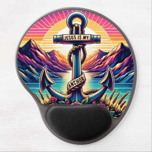 Sunlit Serenity Jesus is My Anchor Gel Mouse Pad
