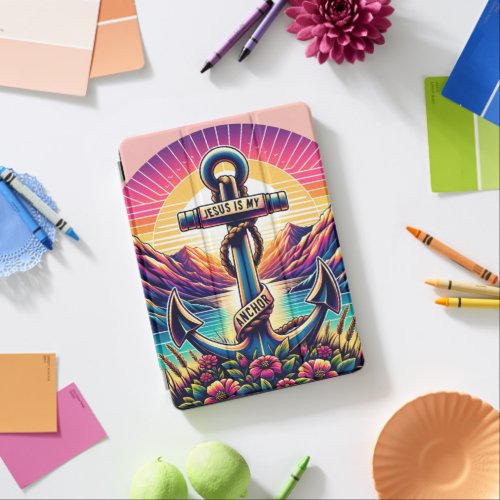 Sunlit Serenity Jesus is My Anchor iPad Air Cover