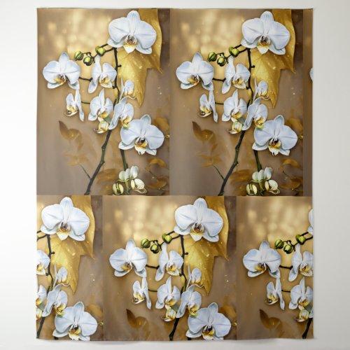 Sunlit Shores Plumeria Bloom Tapestry in High_Def