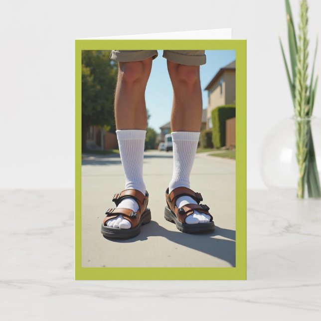 Sunlit Socks Fathers Day Card (Front)