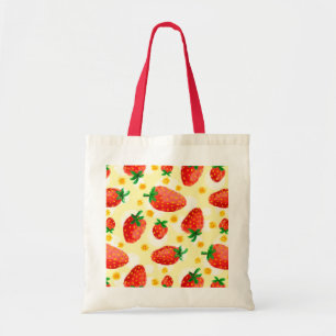 Sunlit Strawberries & Daisies Tote Bag