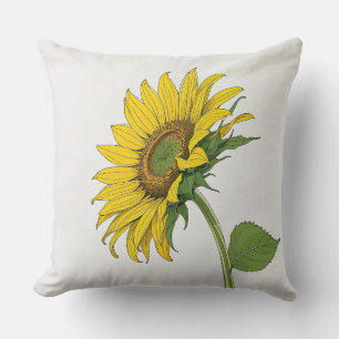 Sunlit Sunflower Throw Pillow