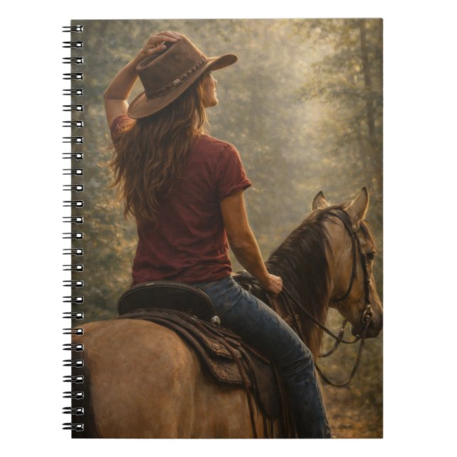 Sunlit Trail | Horse Art | Notebook (Front)