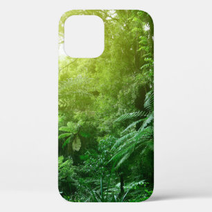 Sunlit tree canopy in tropical jungle  iPhone 12 case