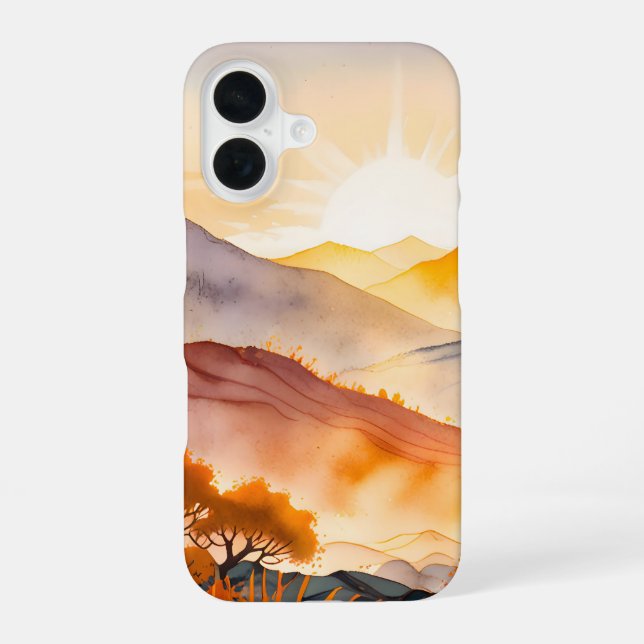 Sunlit Trees and Shadowed Valleys Iphone Case (Back)
