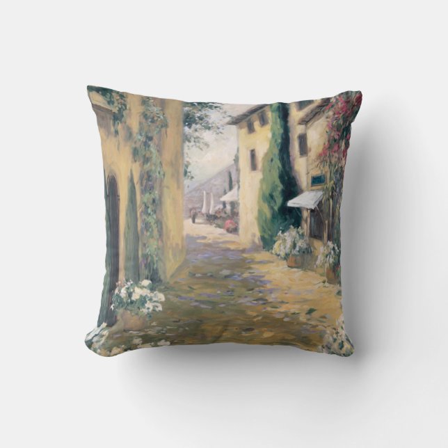 Sunlit Villa I Throw Pillow (Front)