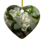 Sunlit White Azaleas Beautiful Spring Flowers Ceramic Ornament