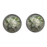 Sunlit White Azaleas Beautiful Spring Flowers Cufflinks