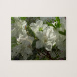 Sunlit White Azaleas Beautiful Spring Flowers Jigsaw Puzzle
