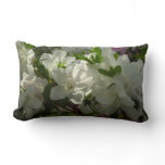 Sunlit White Azaleas Beautiful Spring Flowers Lumbar Pillow