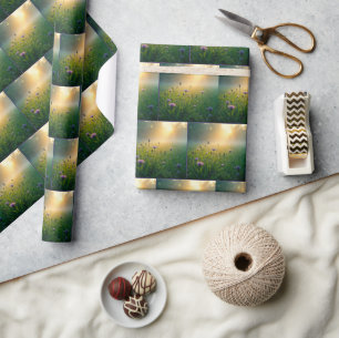 Sunlit Wildflower Meadow Wrapping Paper
