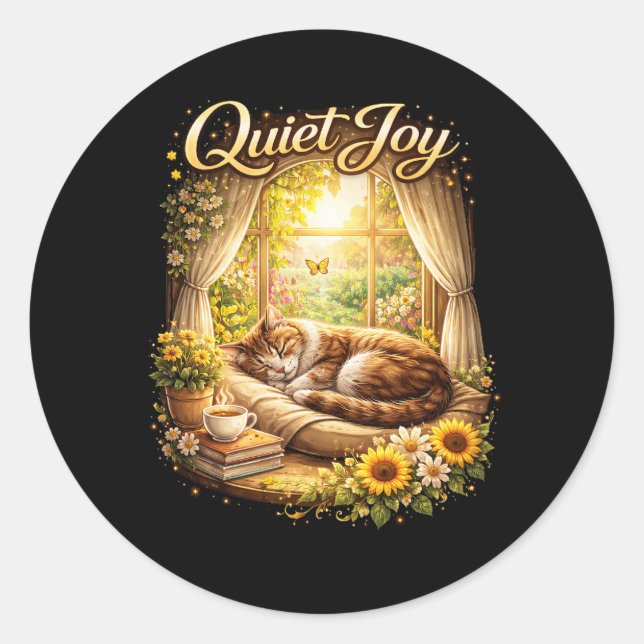 Sunlit Window Dreams Classic Round Sticker (Front)