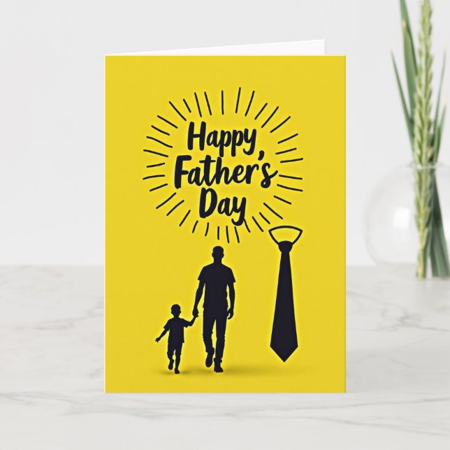 Sunlit Yellow Fathers Day Card (Front)