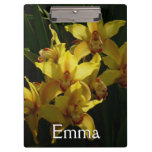 Sunlit Yellow Orchids Floral Clipboard
