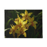 Sunlit Yellow Orchids Floral Doormat