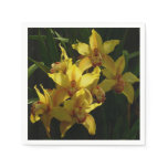 Sunlit Yellow Orchids Floral Napkins