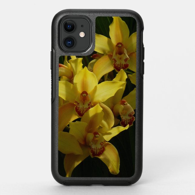 Sunlit Yellow Orchids Floral Otterbox iPhone Case (Back)