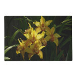 Sunlit Yellow Orchids Floral Placemat