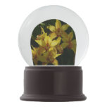 Sunlit Yellow Orchids Floral Snow Globe