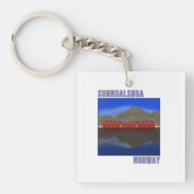 Sunndalsora Norway Scandinavian Keychain (Front)