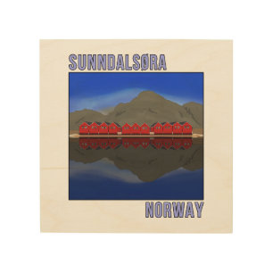 Sunndalsora Norway Scandinavian Wood Wall Art