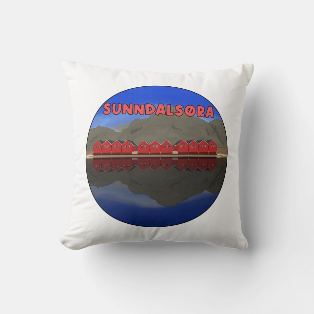 Sunndalsøra Norway Throw Pillow (Front)